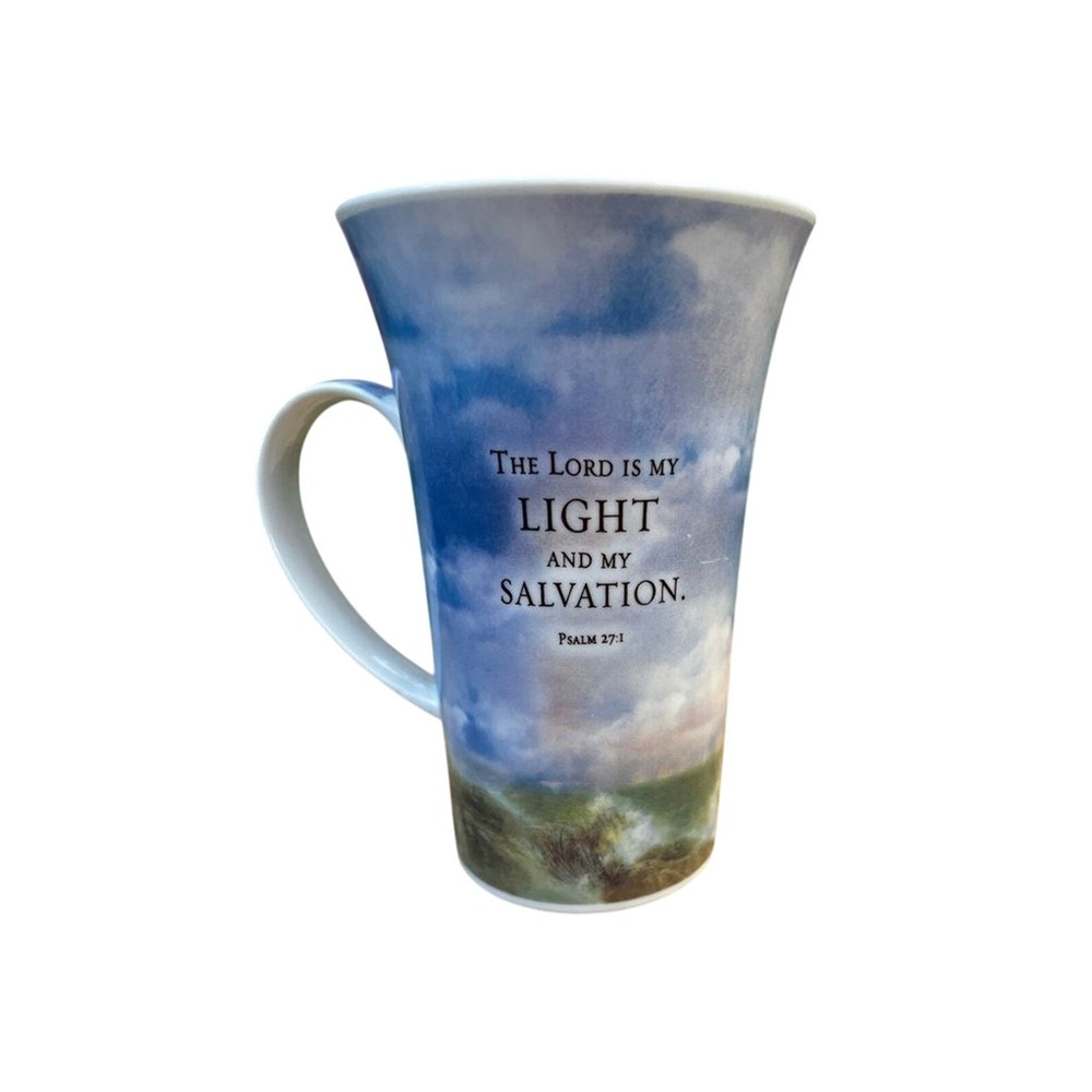 Religious Tall Coffee Mug "Lord is my Light and my Salvation" GUC GIFT